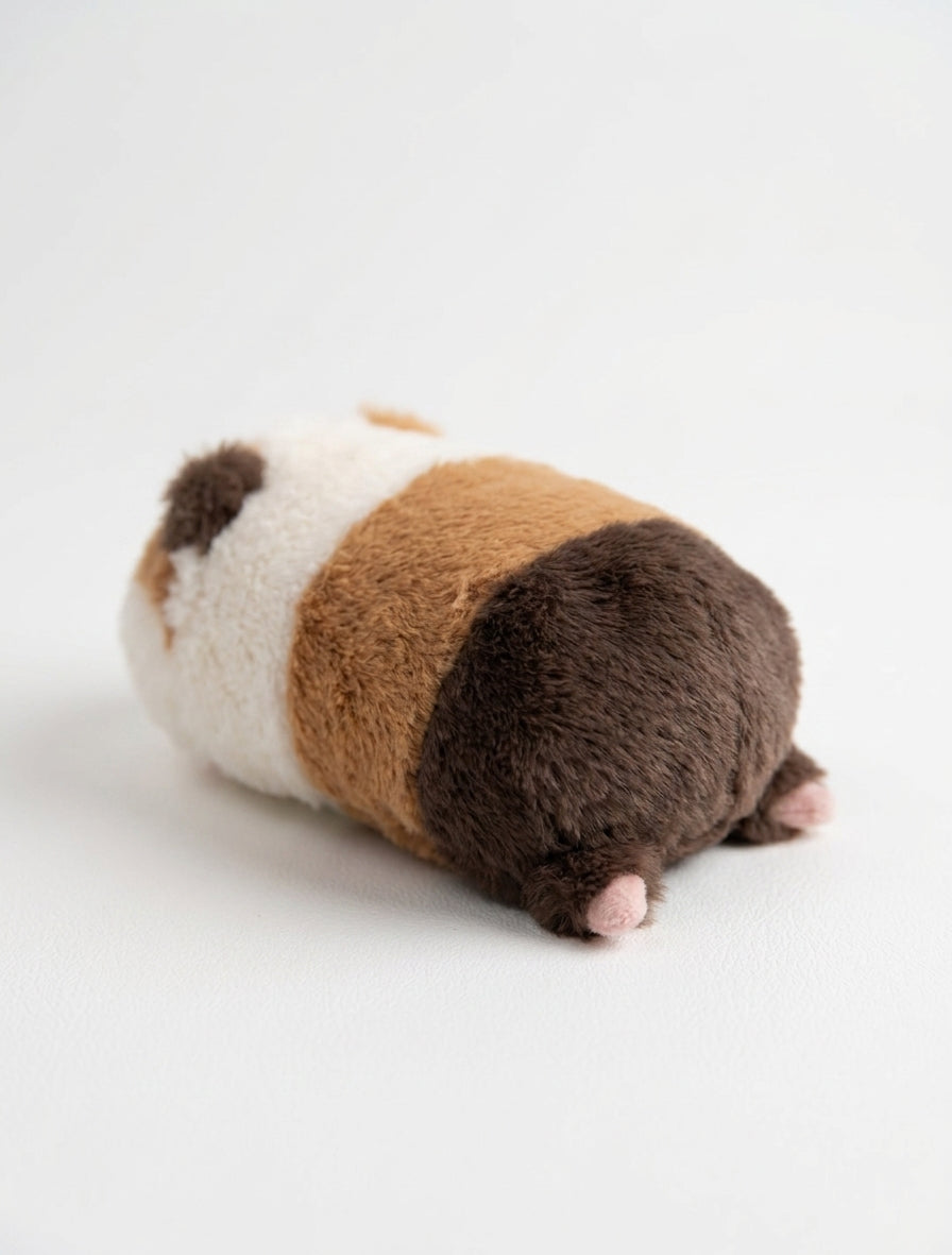Calico guinea pig lying plush toy, product photo 3