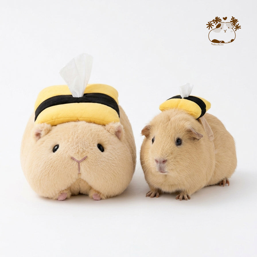 Tamagoyaki guinea pig plush tissue box holder with guinea pig