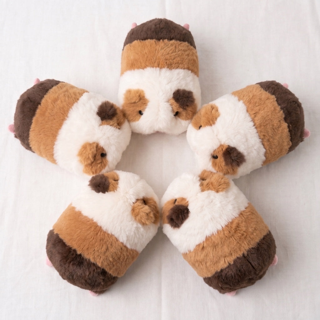 Calico guinea pig lying plush toy, product photo 18