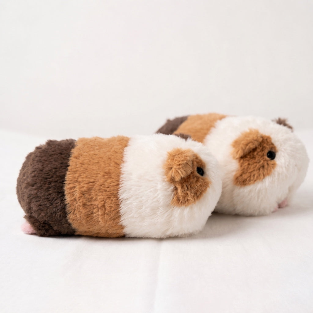 Calico guinea pig lying plush toy, product photo 9