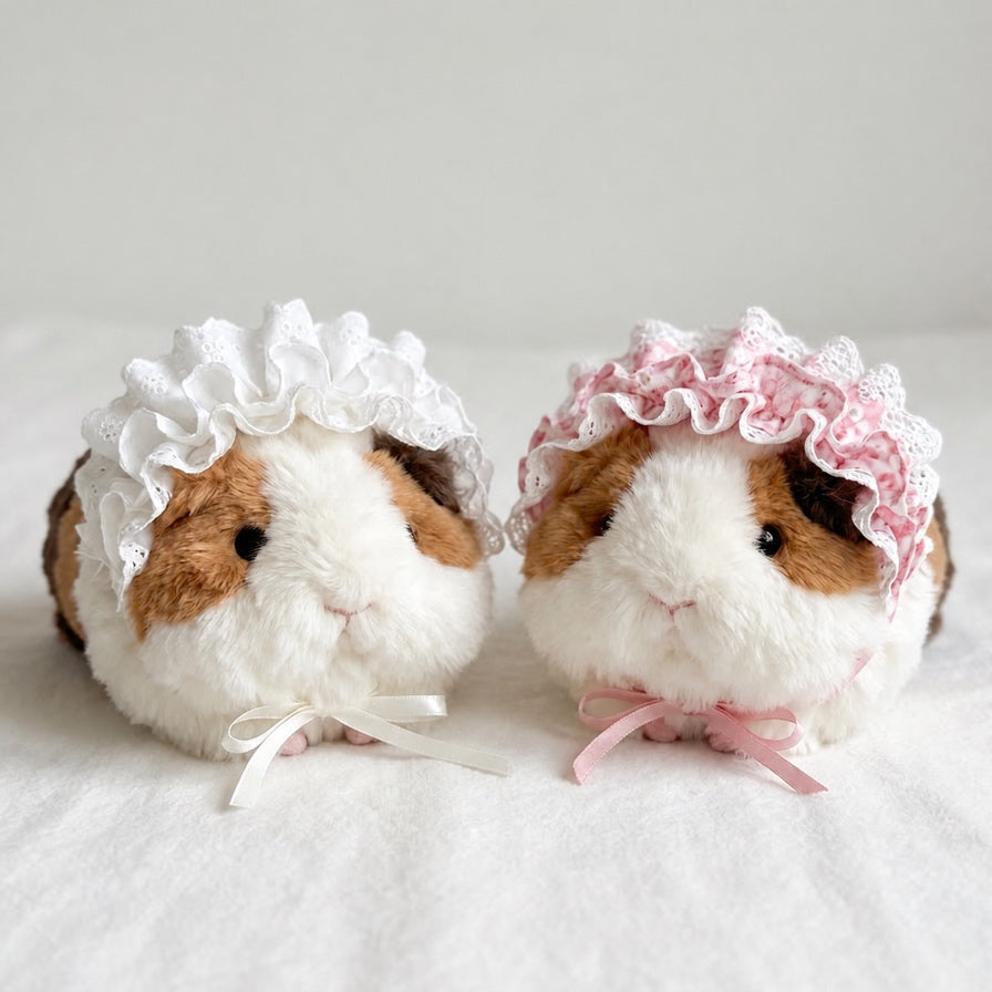 Calico guinea pig lying plush toy, product photo 30